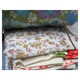 Mixed Pattern Vintage Fabric and Tableclothes
