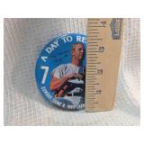1969 Mickey Mantle Day Yankees Stadium Commemorative Pin