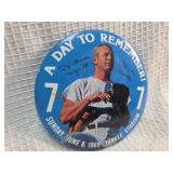 1969 Mickey Mantle Day Yankees Stadium Commemorative Pin