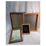 Religious Framed Art Set with Bible Verse and Brother Poem/ Two Empty Frames