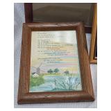 Religious Framed Art Set with Bible Verse and Brother Poem/ Two Empty Frames