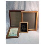 Religious Framed Art Set with Bible Verse and Brother Poem/ Two Empty Frames