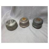 Decorative Metal Powder Boxes with Inlaid Medallions