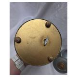 Decorative Metal Powder Boxes with Inlaid Medallions