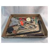Mixed Tool Lot with Corkscrew and Measuring Devices