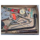 Mixed Tool Lot with Corkscrew and Measuring Devices