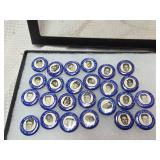 BLUE 1960s MLB Baseball Pin Collection