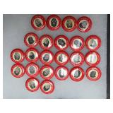 RED 1950s MLB Player Pin Collection