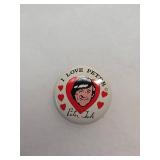 1967 I Love Peter Monkees Fan Pin