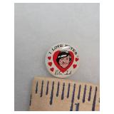 1967 I Love Peter Monkees Fan Pin