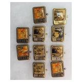 Antique TV Show Miniature Television Charm Set