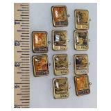 Antique TV Show Miniature Television Charm Set