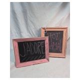 Decorative Chalkboard Set with Pink and Peach Frames