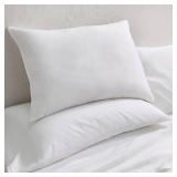 Standard/Queen Machine Washable Firm Down Alternative Pillow - Casaluna: Hypoallergenic, 300 Thread Count Cotton
