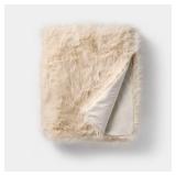 50\"x60\" Lush Faux Fur Throw - Threshold designed with Studio McGee - Retail: $40