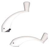 Ideal Security Fold-Down-Handle Window Cranks, Replacement for Standard Casement Window Handles with 11/32\" Spline Shaft, White 2 Count, (Pack of 1)