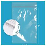 GPI - 2.5\" x 4\" Small Zip Bags, Clear Plastic Reclosable Jewelry Bags, 2.5 Mil Thick, with Resealable Zip Top Lock for Jewelry, Pills, Meds, Powders, Beads, Seeds, Candy, etc. - 100 Pack
