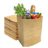 Perfect Stix 52lb Kraft Brown Paper Shopping Bags- Pack of 25ct