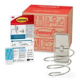 Command Hair Dryer Holder, Satin Nickel, 1 Dryer Holder, 2 Water Resistant Strips, Damage-Free Bathroom Organization and Decor
