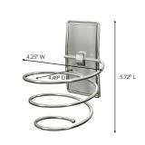 Command Hair Dryer Holder, Satin Nickel, 1 Dryer Holder, 2 Water Resistant Strips, Damage-Free Bathroom Organization and Decor