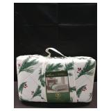 Hallmark Queen Flannel Greenery Print Quilt Set - Retail: $70