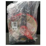 Woods Extension Cord Storage Reel - Holds Up to 150 Feet of 16/3 or 125 Feet of 14/3 Gauge Cord - Tangle-Free Design for Indoor or Outdoor Use - Side-Mounted Crank - Red & Black