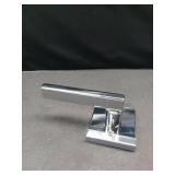 Kwikset Halifax Dummy Rectangle Door Handle, Single Sided Lever for Closets, French Double Doors, and Pantry, Polished Chrom Non-Turning Reversible Interior Push/Pull Lever