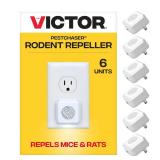 Victor PestChaser Rodent Repellent with Nightlight - Rodent Repellent Indoor Ultrasonic - Rodent Repeller - M756K - Mouse Deterrent Plug in - Mouse Plug in Repellent for House - 6 Units - Retail: $53