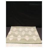 Rizzy Home Cotton Diamond Green 14 X20  Pillow Cover  - Retail: $55