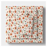 Queen Christmas Flannel Sheet Set Gingerbread Scene - Wondershop - Retail: $35
