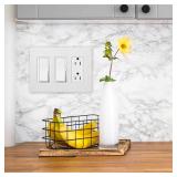 Lutron Claro White Light Switch Cover Plate, 3-Gang Screwless Wall Plate for Rocker Light Switches, Outlet Cover, Gloss CW-3-WH