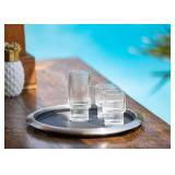 Service Ideas TR1614RI Tray with Removable Insert, 14\" Round, Stainless Steel - Retail: $51