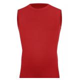 Youth Boys Compression Sleeveless Shirt Undershirts Workout Base Layer Vest Quick Dry Soccer Shirts (US, Alpha, Large, Regular, Red)