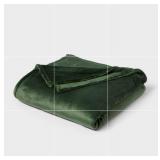 Full/Queen Microplush Blanket Green - Threshold
