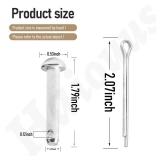 4 Pack 90757-767-000 / 94201-30450 Pin and Split Cotter Pin Compatible with H-onda Snowblowers