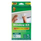 Duck Brand Window Insulation Kit - Winter Seal Kit Fits up to 10 Windows - Rolled Shrink Film Cuts to Size for Easy Indoor Installation - Tape Included - 62 In. by 420 In.- Clear
