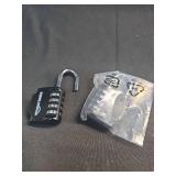 Amazon Basics 4-Digit Combination Lock for Gym and Sports, 2-Pack, Black