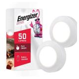 Energizer LED Puck Lights, 2 Pack, Battery Operated, Push Light, Wireless Lights, 50 Lumens, Tap Light, Stick On Lights, White, Perfect for Under Cabinet, Closets, Pantry, and More, 46009