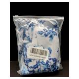 Women Floral Mini Dress Bohemian Spaghetti Strap Sleeveless Bodycon A-Line Dress Short Cami Swing Dress Clubwear Y2K (US, Alpha, Small, Regular, Regular, B Blue)