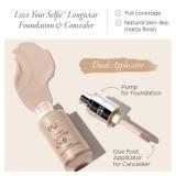PUR MINERALS 4-in-1 Love Your Selfie Longwear Foundation & Concealer, Full Coverage Liquid Foundation, Hydrating Formula, Cruelty Free