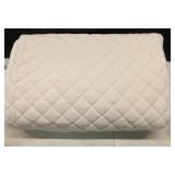 Full/Queen Luxe Diamond Stitch Velvet Quilt Ivory - Threshold: OEKO-TEX Certified, Machine Washable, Year-Round Comfort - Retail: $69