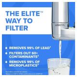 Brita Faucet Mount Water Filter System, Chrome, No-Wait Filtration, Easy Install, Multi-Use Tap Water Filter for Kitchens, Bathrooms & Small Spaces - Retail: $45