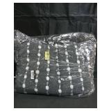 50\"x60\" Dual-Tone Striped Throw Blanket Black - Saro Lifestyle: Modern Lightweight Cotton & Acrylic, Machine Washable - Retail: $60