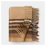 Woven Plaid Throw Blanket Tan - Threshold - Retail: $35