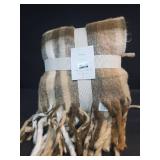 Woven Plaid Throw Blanket Tan - Threshold - Retail: $35