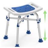 Loyoda FSA/HSA Eligible Heavy Duty Shower Stool 500lb with Reinforced Crossing Bar, Height Adjustable Padded Shower Chair for Inside Shower, Tool Free Assembly Shower Seats for Adults - Retail: $46