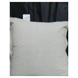 Euro Cotton Linen Blend Chambray Decorative Throw Pillow Natural - Threshold: Indoor Square Pillow, Zipper Closure, OEKO-TEX Certified - Retail: $35