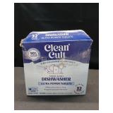 Cleancult Ultra Power Dishwasher Detergent Pods for Sparkling Streak-Free Shine, All-In-One, No Plastic Waste, 32 Count