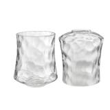 Aspen Creative 23530-63-2, Clear Hammered Glass Shade for Lighting Fixture/Vanity Light/Wall Light/Pendant, Size: 4-1/2\" D x 5-3/8\" H, 2 Pack - Retail: $43