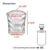 Aspen Creative 23530-63-2, Clear Hammered Glass Shade for Lighting Fixture/Vanity Light/Wall Light/Pendant, Size: 4-1/2\" D x 5-3/8\" H, 2 Pack - Retail: $43